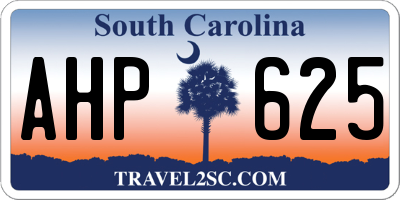 SC license plate AHP625