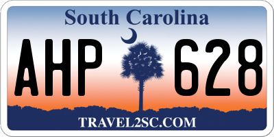 SC license plate AHP628