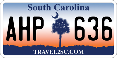 SC license plate AHP636