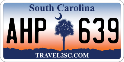 SC license plate AHP639