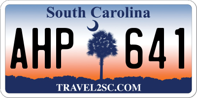 SC license plate AHP641
