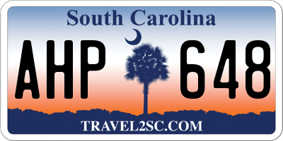 SC license plate AHP648