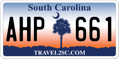 SC license plate AHP661