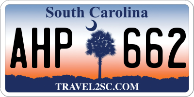 SC license plate AHP662