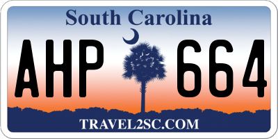 SC license plate AHP664
