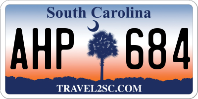 SC license plate AHP684