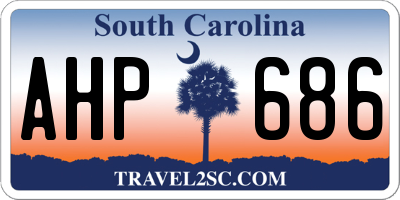 SC license plate AHP686