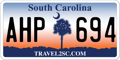 SC license plate AHP694