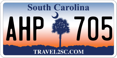 SC license plate AHP705