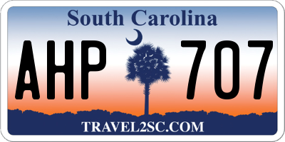 SC license plate AHP707
