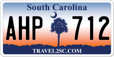 SC license plate AHP712