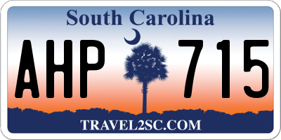 SC license plate AHP715