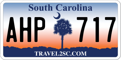 SC license plate AHP717