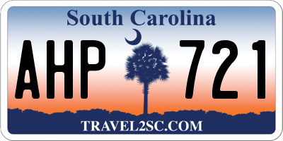 SC license plate AHP721