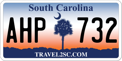 SC license plate AHP732