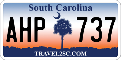 SC license plate AHP737