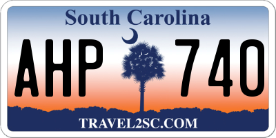 SC license plate AHP740