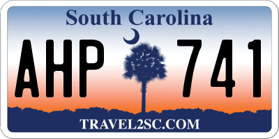 SC license plate AHP741