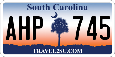 SC license plate AHP745
