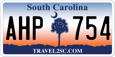 SC license plate AHP754