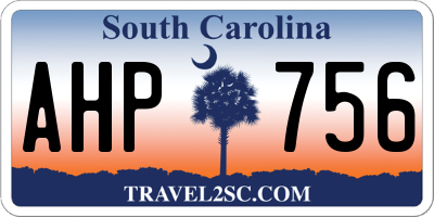 SC license plate AHP756