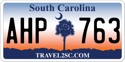 SC license plate AHP763