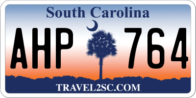 SC license plate AHP764