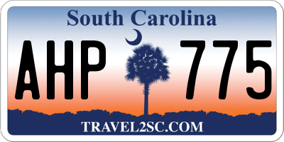 SC license plate AHP775
