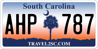 SC license plate AHP787
