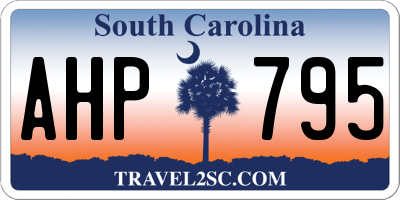 SC license plate AHP795