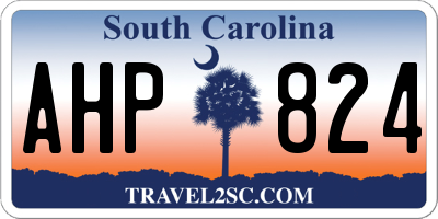 SC license plate AHP824