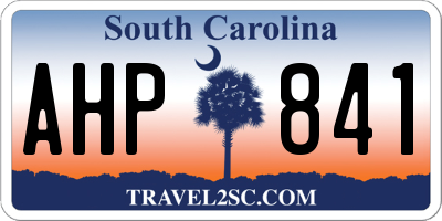 SC license plate AHP841