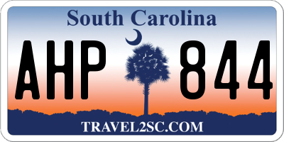 SC license plate AHP844