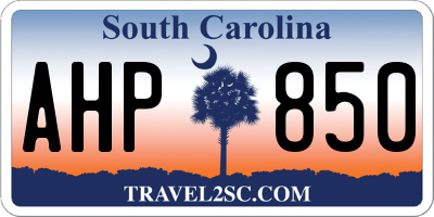 SC license plate AHP850