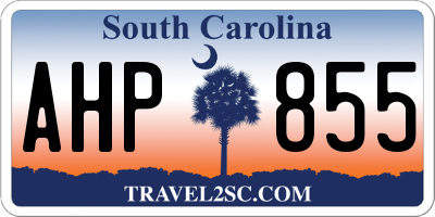 SC license plate AHP855