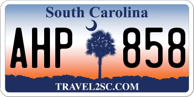 SC license plate AHP858