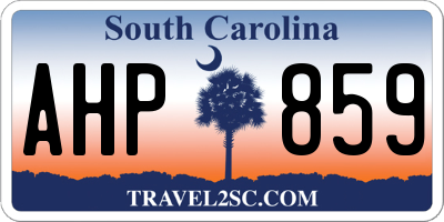 SC license plate AHP859