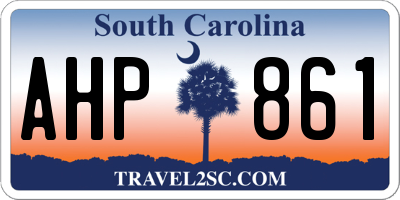 SC license plate AHP861