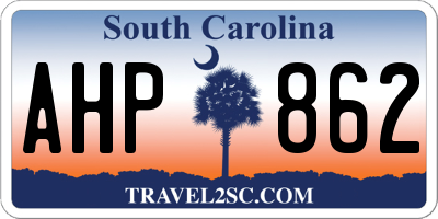SC license plate AHP862