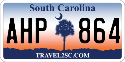 SC license plate AHP864