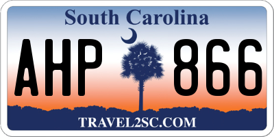 SC license plate AHP866