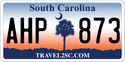 SC license plate AHP873