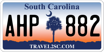SC license plate AHP882