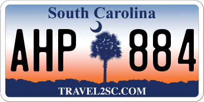 SC license plate AHP884