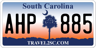 SC license plate AHP885