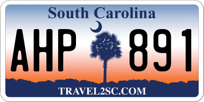 SC license plate AHP891