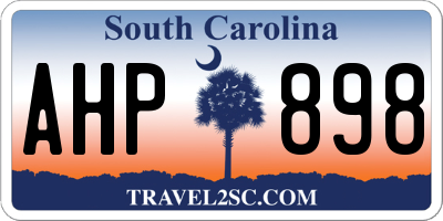 SC license plate AHP898