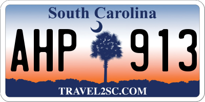 SC license plate AHP913