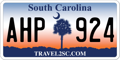 SC license plate AHP924