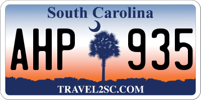 SC license plate AHP935
